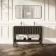 Maru Black Oak Carrara Marble Vanity Unit & Undermount Basin 1200mm