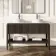 Maru Black Oak Wood Grain Vanity Cabinet 1400mm with Carrara Marble Top - Basin Not Included