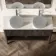 Maru Black Oak Wood Grain Vanity Cabinet 1400mm with Carrara Marble Top - Basin Not Included