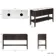 Maru Black Oak Wood Grain Vanity Cabinet 1400mm with Carrara Marble Top - Basin Not Included