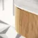 Positano Natural Oak Curved Wall Hung Vanity Drawer with Carrara Marble Top 1200mm - Basin Not Included