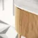 Positano Natural Oak Curved Vanity Unit with Carrara Marble Top 800mm - Basin Not Included