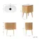 Positano Natural Oak Curved Vanity Unit with Carrara Marble Top 800mm - Basin Not Included