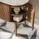 Positano Natural Walnut Curved Vanity Unit with Carrara Marble Top 800mm - Basin Not Included