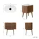 Positano Natural Walnut Curved Vanity Unit with Carrara Marble Top 800mm - Basin Not Included