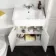 Monaco Cotton White Basin Vanity 600mm