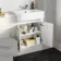 Monaco Cotton White Basin Vanity and Back To Wall Toilet Unit 1200mm (Excludes Pan & Cistern)
