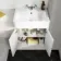Monaco Cotton White Basin Vanity and Back To Wall Toilet Unit 1200mm (Excludes Pan & Cistern)