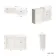 Monaco Cotton White Basin Vanity and Back To Wall Toilet Unit 1200mm (Excludes Pan & Cistern)