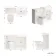 Monaco Cotton White Combination Vanity Basin and Kansas Toilet with Wooden Seat 1200mm