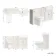 Monaco Cotton White Combination Vanity Basin and Miami Toilet 1500mm