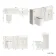 Monaco Cotton White Combination Vanity Basin and Kansas Toilet with Wooden Seat 1500mm