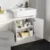 Monaco Cotton White Combination Vanity Basin with Marble Top 1200mm (Excludes Pan & Cistern)