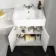 Monaco Cotton White Combination Vanity Basin with Marble Top 1200mm (Excludes Pan & Cistern)