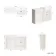 Monaco Cotton White Combination Vanity Basin with Marble Top 1200mm (Excludes Pan & Cistern)