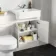 Monaco Cotton White Combination Vanity Basin with Marble Top and Miami Toilet 1200mm