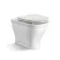 Monaco Cotton White Combination Vanity Basin with Marble Top & Kansas Toilet with Wooden Seat 1200mm