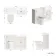 Monaco Cotton White Combination Vanity Basin with Marble Top & Kansas Toilet with Wooden Seat 1200mm