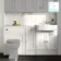 Monaco Cotton White Combination Vanity Basin with Marble Top 1500mm (Excludes Pan & Cistern)
