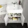 Monaco Cotton White Combination Vanity Basin with Marble Top 1500mm (Excludes Pan & Cistern)