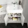 Monaco Cotton White Combination Vanity Basin with Marble Top and Miami Toilet 1500mm