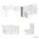 Monaco Cotton White Combination Vanity Basin with Marble Top and Miami Toilet 1500mm