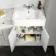 Monaco Cotton White Combination Vanity Basin with Marble Top and Tucson Toilet 1500mm