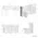 Monaco Cotton White Combination Vanity Basin with Marble Top and Tucson Toilet 1500mm