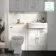 Monaco Cotton White Traditional Basin Vanity and Back To Wall Unit 1200mm (Excludes Pan & Cistern)