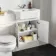 Monaco Cotton White Combination Vanity Traditional Basin and Hudson Toilet with Wooden Seat 1200mm