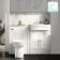 Monaco Cotton White Combination Vanity Traditional Basin with Marble Top & Aruba Toilet 1200mm