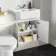 Monaco Cotton White Combination Vanity Traditional Basin with Marble Top & Aruba Toilet 1200mm