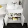 Monaco Cotton White Combination Vanity Traditional Basin with Marble Top & Aruba Toilet 1200mm
