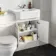 Monaco Cotton White Combination Vanity Traditional Basin with Marble Top & Kansas Toilet with Wooden Seat 1200mm