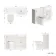 Monaco Cotton White Combination Vanity Traditional Basin with Marble Top & Kansas Toilet with Wooden Seat 1200mm
