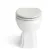 Monaco Cotton White Combination Vanity Traditional Basin with Marble Top & Hudson Toilet with Wooden Seat 1200mm