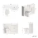 Monaco Cotton White Combination Vanity Traditional Basin with Marble Top & Hudson Toilet with Wooden Seat 1200mm