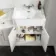Monaco Cotton White Combination Vanity Traditional Basin with Marble Top 1500mm (Excludes Pan & Cistern)