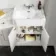Monaco Cotton White Combination Vanity Traditional Basin with Marble Top and Aruba Toilet 1500mm