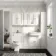 Monaco Cotton White Combination Vanity Traditional Basin with Marble Top & Hudson Toilet with Wooden Seat 1500mm
