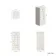 Monaco Cotton White Side Cabinet Unit 300mm