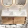 Bora Natural Oak Wall Hung Basin Drawer Vanity 1200mm