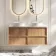 Bora Natural Oak Wall Hung Vanity Drawer with Carrara Marble Top 1200mm - Basin Not Included