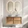 Bora Natural Oak Wall Hung Vanity Drawer with Carrara Marble Top 1200mm - Basin Not Included