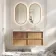 Bora Natural Oak Carrara Marble Wall Hung Vanity Drawer & Undermount Basin 1200mm
