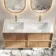 Bora Natural Oak Carrara Marble Wall Hung Vanity Drawer & Undermount Basin 1200mm