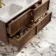 Bora Natural Walnut Wall Hung Basin Drawer Vanity 1200mm
