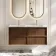 Bora Natural Walnut Carrara Marble Wall Hung Vanity Drawer & Undermount Basin 1200mm