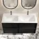 Bora Black Oak Wall Hung Basin Drawer Vanity 1200mm