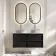 Bora Black Oak Wall Hung Vanity Drawer with Carrara Marble Top 1200mm - Basin Not Included